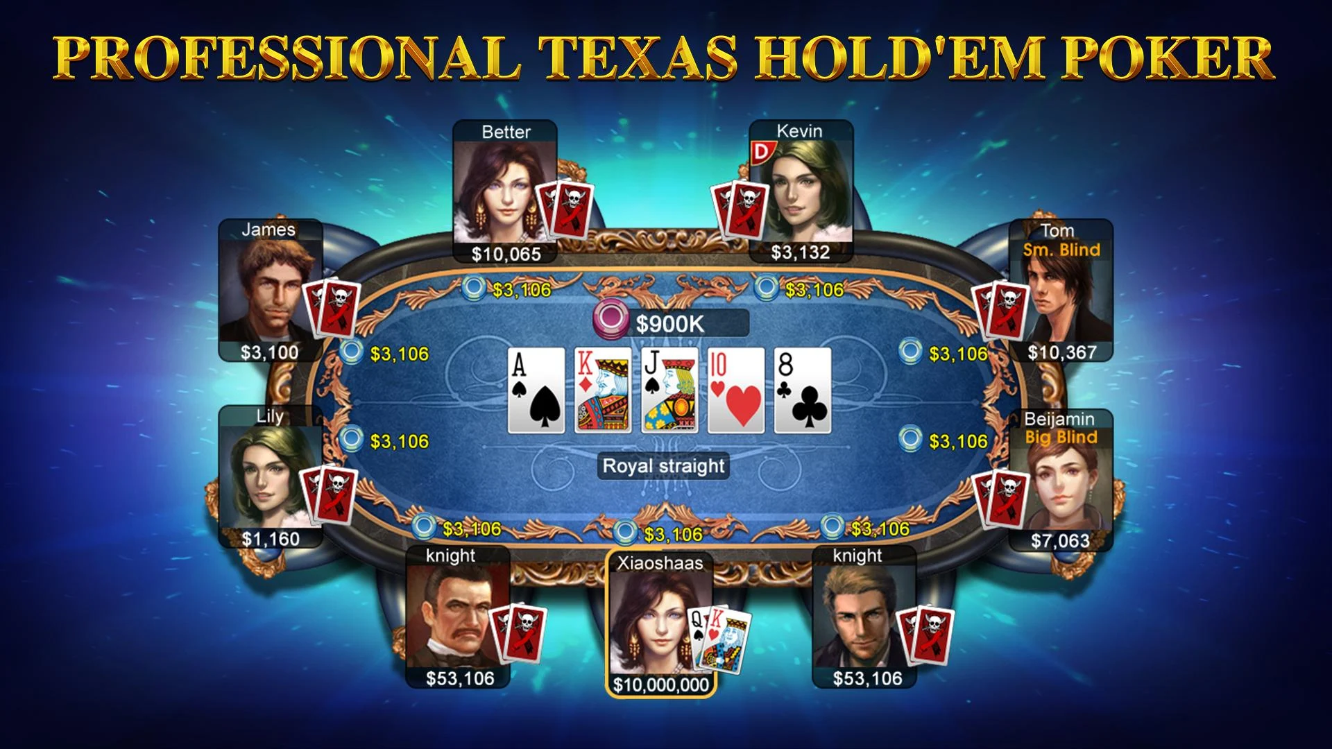 DH Texas Poker MOD APK by apkasal.com